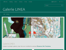 Tablet Screenshot of galerie-linea.cz